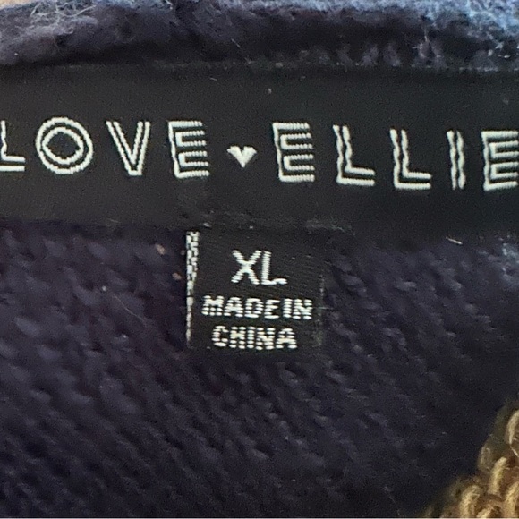 Love Ellie Navy Open Weave Knit Cardigan with Hood - Picture 5 of 7